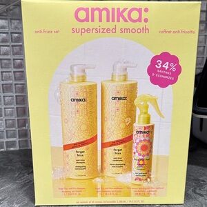 Amika Supersized Smooth Anti-Frizz Hair Set - Yellow and Pink